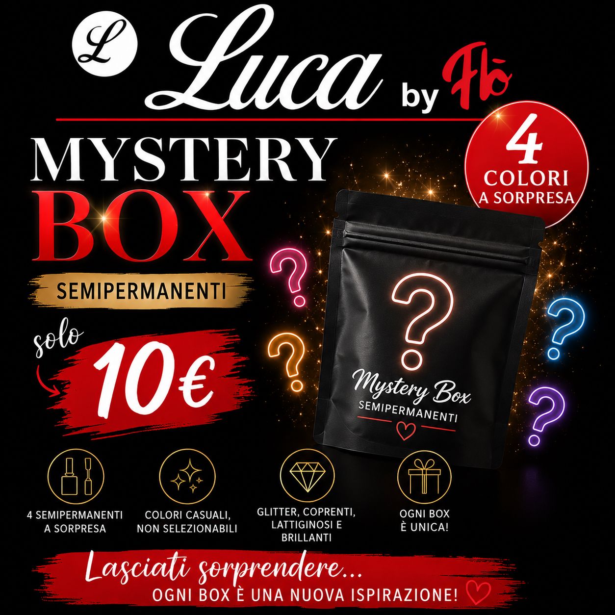 Mystery Box Semipermanenti – 4 Colori a Sorpresa 💅